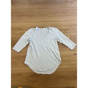 Wilt Women's‎ XS Blue Long Sleeve V Neck Top Casual Basic Made in USA